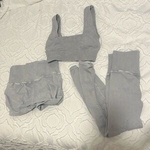 Free People three piece workout set